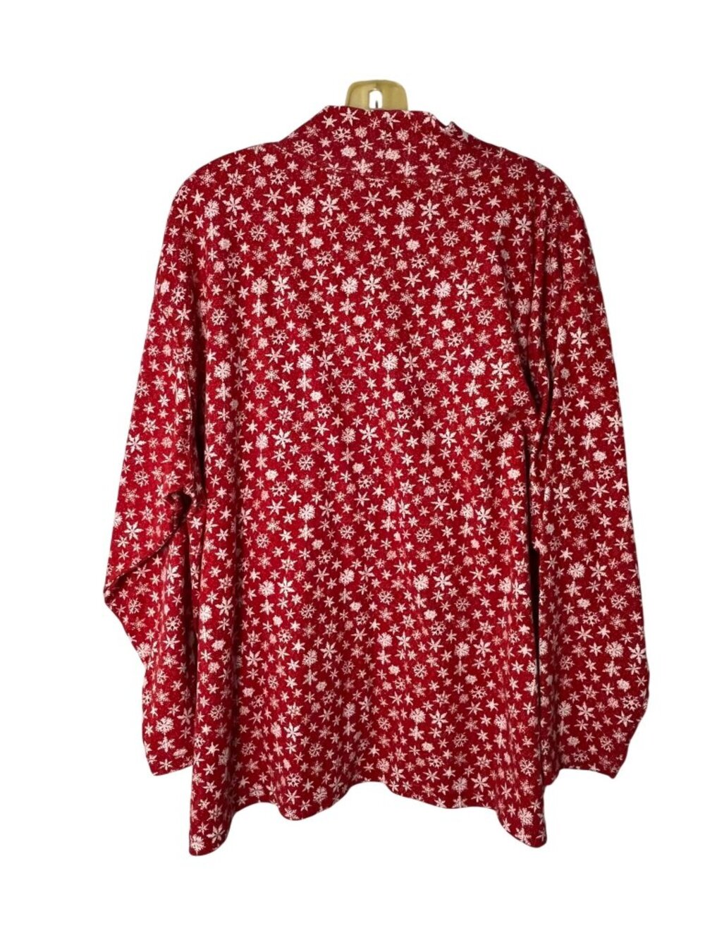 Willow Bay Womens 22W 24W 3X Red White Snowflake Mock Neck Knit Top Used - Picture 2 of 10